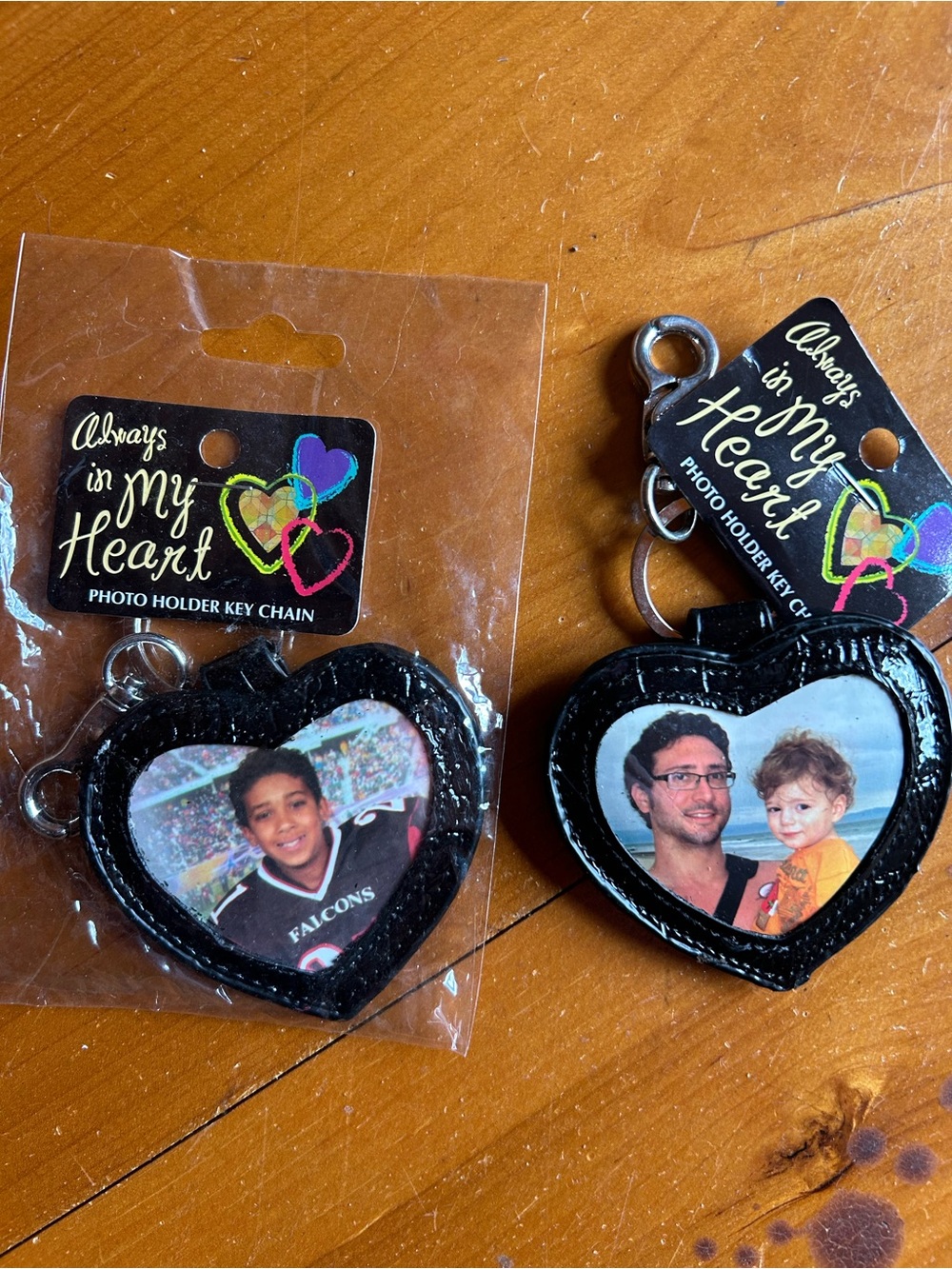 Heart ❤️ Photo Holder Key Chain / Purse Ornament  - Black